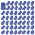 54PCS Cheerleading Pom Poms Metallic Foil Plastic Pom Poms with Baton Handle for Game Sports (Blue Silver)
