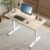 55 Inch Large Electric Height Adjustable Standing Desk, Sit to Stand，Oak