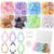 560pcs 6 Colors Assorted Acrylic Beads Bracelet Making Kit