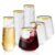 56 Pack Plastic Wine Glasses Champagne Flutes, 32 Pcs 9 OZ & 24 Pcs 14 OZ