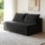 58-inch 2 seat Median Longue with Plush Grey Velvet, Cup Holder, Flexible Matching, mainly for Living Room use.