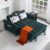 58 Inch Sleeper Sofa Bed with Phone Holder Corduroy Pull Out Couch Green