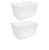 58 Quart Medium Clear Plastic Storage Bin with Snap-On Lid, 2 Pack