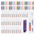 5 Colors Disposable Toothbrushes with Toothpaste Dental Floss Picks and Foldable Comb in Bulk, Travel Size Individually Wrapped Soft Bristle Hygiene Kits, for Hotel Charity Homeless Shelter (50 Pack)