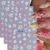 5D Embossed Pink Flower Nail Art Stickers 2Sheets Self-Adhesive 5D Pink Petal Nail Art Decals Colorful Floral Nail Stickers for Women Summer Flower Nail Supplies DIY Manicure Nail Art Decorations