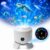 5D Holographic Night Light Projector, 360° Dynamic Rotating 5D Projector Light with Immersive Moving Scenes, Galaxy Projector for Bedroom & Home Atmosphere (Ocean Wave, Cordless)