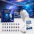 5D Holographic Night Light Projector, Plug and Play HD Star Galaxy Projector with Flexible Gooseneck & Adjustable Brightness, 2-in-1 Galaxy Star Projector, 360 Rotating, USB Powered，with 24 Films