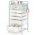 5 Drawer Rolling Storage Cart with Pegboard Top and Hooks, Mobile Utility Organizer with Wheels for Office Supplies, Craft Storage, Classroom Organization, Home Storage Cart, Green