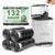 5 Gallon (fit 18-20L)132 Counts Strong Drawstring Trash Bags, Small Plastic Garbage Bags Trash Can Liner for Home Office Kitchen Bathroom Bedroom, Black Waste Basket Liners(Black)