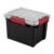 5 Gallon Waterproof Storage Bin with Gasket Seal, Black Plastic Small Tote with Latching Lid and Handles