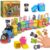 5in1 Farm Train Toys for Toddlers 3-5 w/ 83Pcs Classic Big Building Blocks