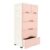 5 Layer Plastic Drawers Dressers, Storage Cabinet with Lock 4 Wheels