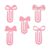 5 Pack Creative Bowknot Design Paper Clips for Students