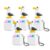 5 Pack Funny Seagull Keychain Toy, Light Up Sound Fidget Gift