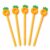 5 Pack Gel Pen Set, Carrot Shaped Gel Pens 0.5 mm Black Ink, Cute Novelty Vegetable Pens