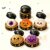 5 Pack Halloween Glitter Dumpling Squishy Toy, Ghost Bao Bun Stress Balls