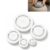5 Pack Pottery Foot Ring Tool, Clay Base Aligner for Ceramic, Pottery Foot Molder Ceramic Tools, Aligned Foot Ring Template for Ceramics, Even Foot Press for Pottery Bowls, DIY Wheel Projects