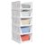 5 Pack Stackable Closet Storage Basket – Stackable Storage Bins, Multifunctional & Foldable Closet Organizer Waterproof, Wardrobe Cupboard Space-Saving Hat Storage Drawer Organizer, White