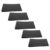 5pcs Black Iron PP Tax Invoice Holder Multiple Compartments