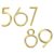 5pcs D House Number Sign, Self Adhesive Abs, Golden 6cm Door