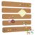 5Pcs Felt Pin Board Bar Strips Bulletin Board, Self Adhesive Cork Boards for Offices Home Wall Display Photos, Paste Notes (5PCS Wood Color)