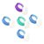 5pcs Finger Wet Sponges Money Counting Tool with Plastic Holder Set