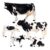 5Pcs PVC Solid Farm Animal Figurines Toy Miniatures