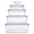 5PCS Rectangular Food Storage Containers Leakproof & Airtight Stackable (S