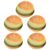 5Pcs Simulation Squeezable Hamburger Slow-Rebound Sensory Fidget Hamburger Dough Reusable Squeezing Reliever Hamburgers for Improving Focus & Easing Tension