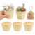 5 Pcs Small Basket Mini Woven Bamboo Baskets for Favors 3″ Tiny Wicker Basket for Crafts Round Miniature Storage for Wedding Party Table Centerpieces Office Organizer 2.95×2.95×2.36 Inches