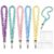 5PCS Stretchy Scrunchie Lanyards with 10 Acrylic ID Badge Holders