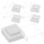 5pcs White Blank Ink Pad DIY Stamp Pad Sponge Plastic for Journals