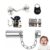 5 Pieces Busy Board DIY Accessories for Toddlers – Sensory Board Parts – Latch- Door Chain – Lock with Key -Gate Hook- Montessori l Toys – Early Development Items