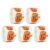 5 Rolls Halloween Pumpkin Sticker 5 Waterproof Self-Adhesive Orange