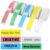 5 Rolls Label Maker Tape, 800 PCS Self Adhesive Thermal Label Stickers, Waterproof Colorful Label Print Paper, 160 Labels per Roll, Compatible with D11 D10 Label Makers