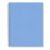 5 Subject Spiral Notebook Wide Ruled 200 Sheets, Sky Blue