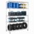 5 Tier Metal Shelves Storage Rack with Wheels & Liners 1518x609x2000mm