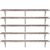 5 Tier Real Solid Wood Floating Shelves Wall Mounted