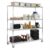 5 Tier Wire Storage Rack with Wheels Metal Shelving Each Layer Support