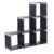6-Cube Storage Organizer with Stackable Design Black