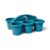 6-Cup Desktop Caddy, Deep Sea Blue Plastic Organizer with Handle,for Office