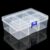 6-Grid Removable Plastic Organizer Box for Tools, Jewelry, and Fishing Gear – Compact Desktop Storage Solution 6 compartment organizer box removable divider storage PVC craft