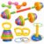 6-in-1 Kids Weight Set- Dumbbell, Barbell, Kettlebell, Ring. Kids Workout Exercise Adjustable Equipment Toy for Children Toddler Weight Gym Set Gift for Boy Girl