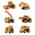 6-in-1 Mini Die Cast Alloy Construction Vehicle Set, Pull Back Toy Cars for 3 4 5 Year Old Boys Girls, Outdoor Boys Girls Toys, Ideal Gift for Birthday Party Favors & Christmas Stocking Stuffers​