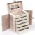 6-Layer Jewelry Boxes for Women with 5 Drawers and Necklace Storage