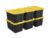 6-Pack 27 Gal Industrial Storage Bin, Snap-Fit Lid, Stackable Plastic