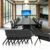 6-Pack 55.1″ Folding Conference Table , Black Flip Top Training Table