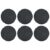 6-Pack Black Rubber Stepping Stones 17.72 Inch, Slip Resistant Outdoor Walkway Stones, Durable UV-Resistant Garden Path Pavers, No Installation Needed