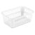 (6-pack) Multi-functional Plastic Storage Basket, White