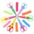 6-Pcs Colorful Scissor Set, 5.12-inch Craft Scissors for Art Class, Stainless Steel Blades with ABS Plastic Handles, Safe Ergonomic DIY Art Cutting Tools for Scrapbook School Card Making & Crafts